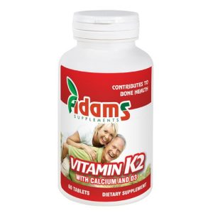 Vitamina K2+Calciu+D3 60tab. Adams Supplements