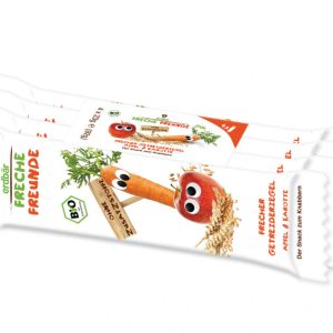 BATON DIN CEREALE CU MAR SI MORCOV BIO 4 BUC X 23G