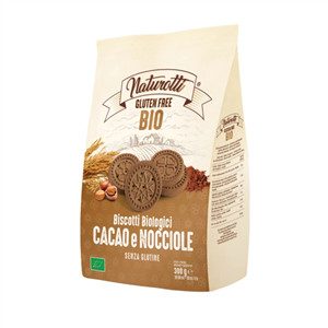 BISCUITI CU CACAO SI ALUNE DE PADURE FARA GLUTEN BIO 300G
