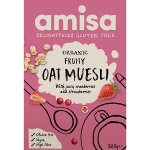 MUESLI CU FRUCTE (MERISOR SI CAPSUNI) SI OVAZ BIO FARA GLUTEN 325G