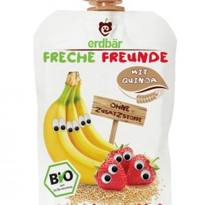 PIURE DE BANANE, CAPSUNI SI QUINOA BIO 100G