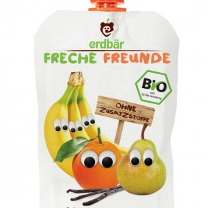 PIURE DE PERE, BANANE, PORTOCALE SI VANILIE BIO 100G