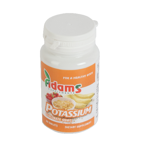 Potasiu (gluconat de potasiu) 99mg 30tablete