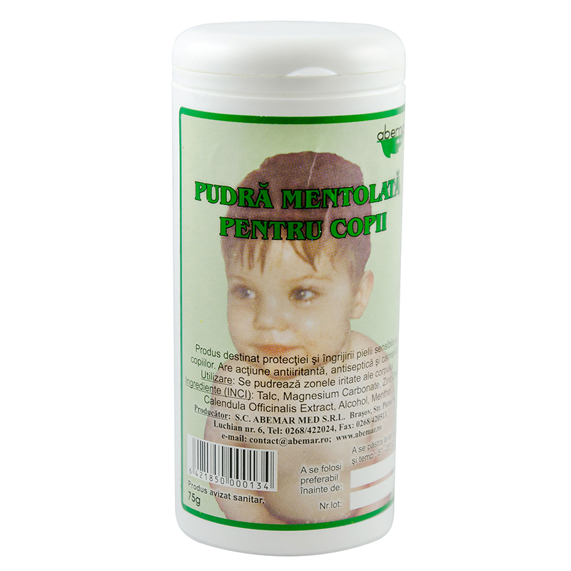 PUDRA MENTOLATA PT COPII 75GR