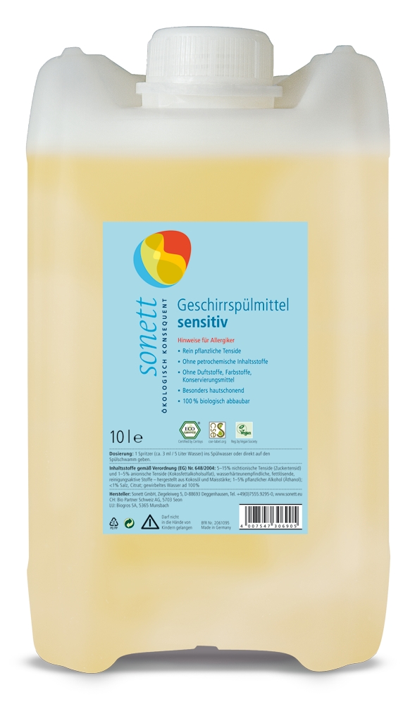 DETERGENT ECOLOGIC PT. SPALAT VASE - NEUTRU 10L