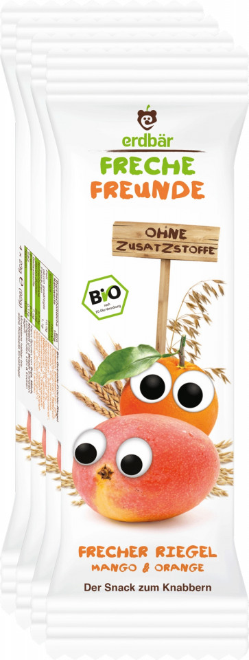 BATON DE CEREALE CU MANGO SI PORTOCALE BIO 4 BUC X 23G