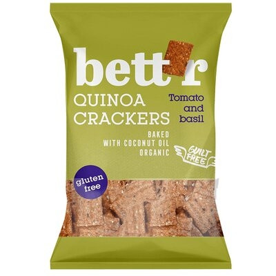 CRACKERS CU QUINOA, ROSII SI BUSUIOC FARA GLUTEN BIO 100G