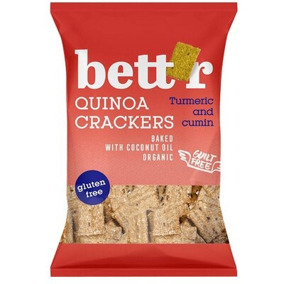 CRACKERS CU QUINOA SI TURMERIC FARA GLUTEN BIO 100G