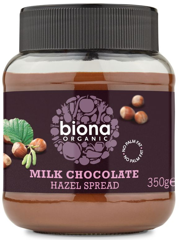 CREMA DE CIOCOLATA CU LAPTE SI ALUNE DE PADURE BIO 350G