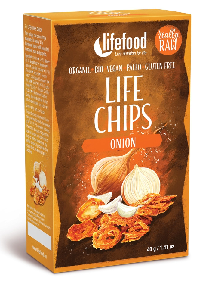 LIFE CHIPS DIN CEAPA RAW BIO FARA GLUTEN 40G
