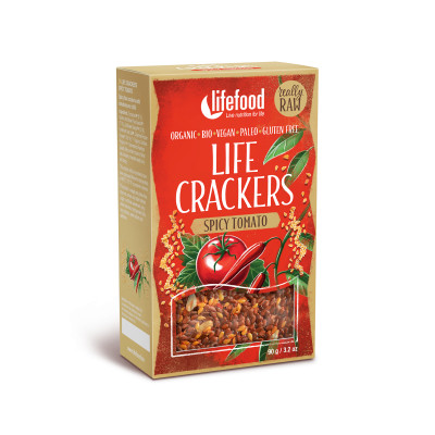 LIFECRACKERS CU ROSII SI CHILLI RAW BIO FARA GLUTEN 90G