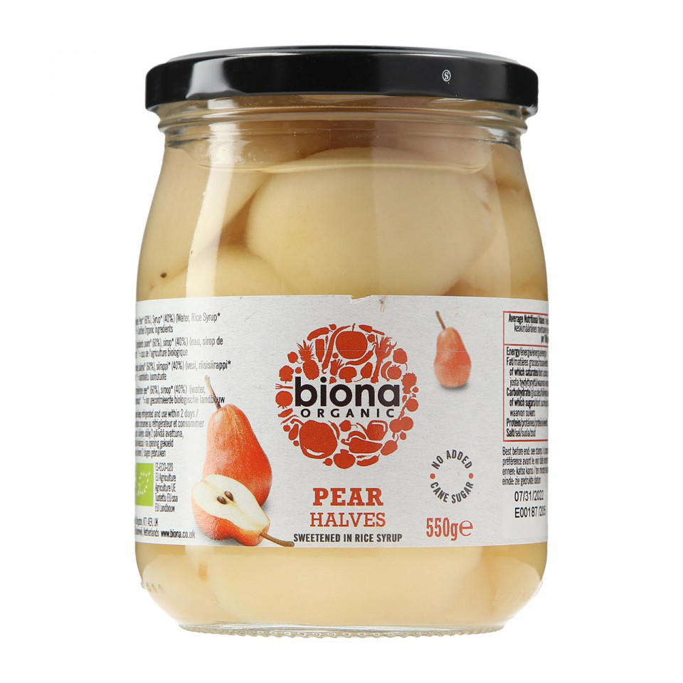 PERE IN SIROP DE OREZ BIO 550G