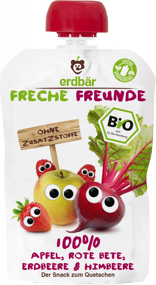 PIURE DE MERE, SFECLA, CAPSUNI SI ZMEURA BIO 100G