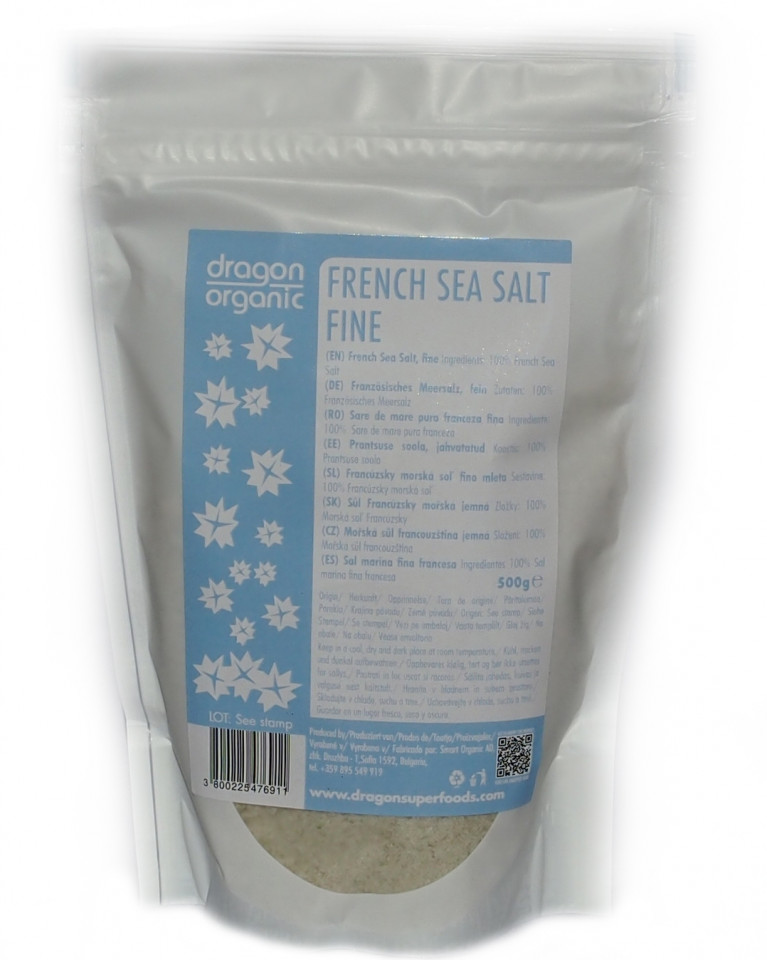 SARE PURA DE MARE FRANCEZA (SARE CELTICA) FINA 500G