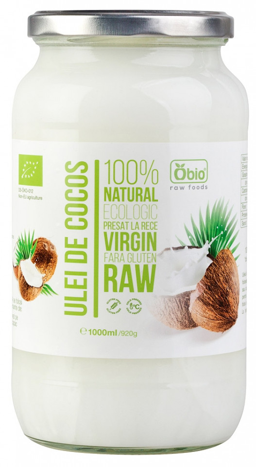 ULEI DE COCOS VIRGIN RAW BIO 1000ML/920G