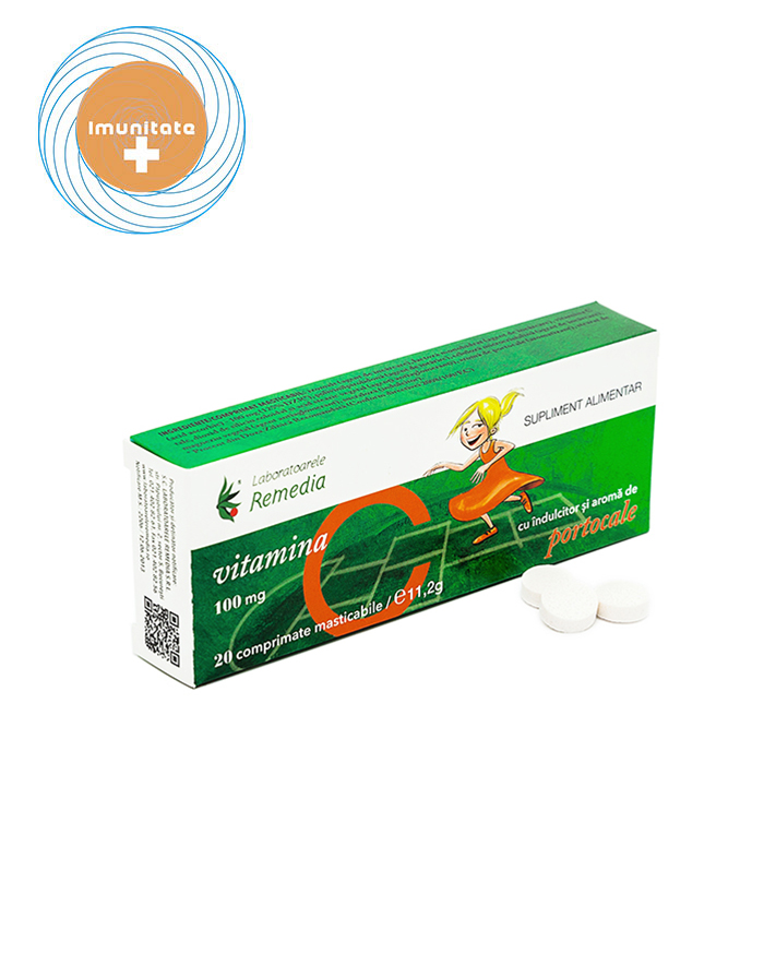 VITAMINA C PORTOCALE 100MG-20CPR